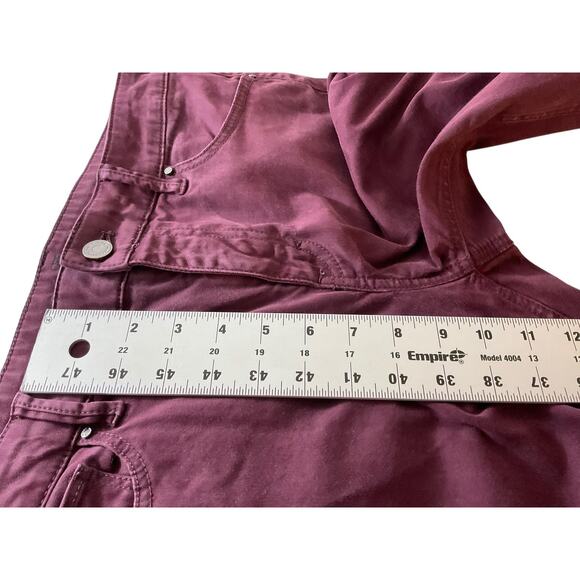 TruSlim Skinny Ankle Pants Womens 6 Red Burgundy High Rise Stretch Jean Style - Picture 5 of 8